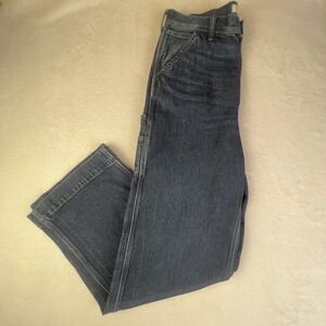 American Eagle Jeans Womens 10 Blue Stovepipe Rise Carpenter Straight AE77